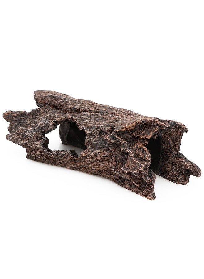 AQUA KT Reptile Hideout Tree Trunk Hollow Log Cork Bark for Lizard Bearded Dragon Snake Chameleon Hermit Crab Leopard Gecko Terrarium Habitat Decoration - Image 1